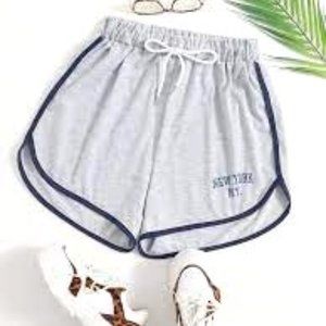 new york graphic drawstring shorts!